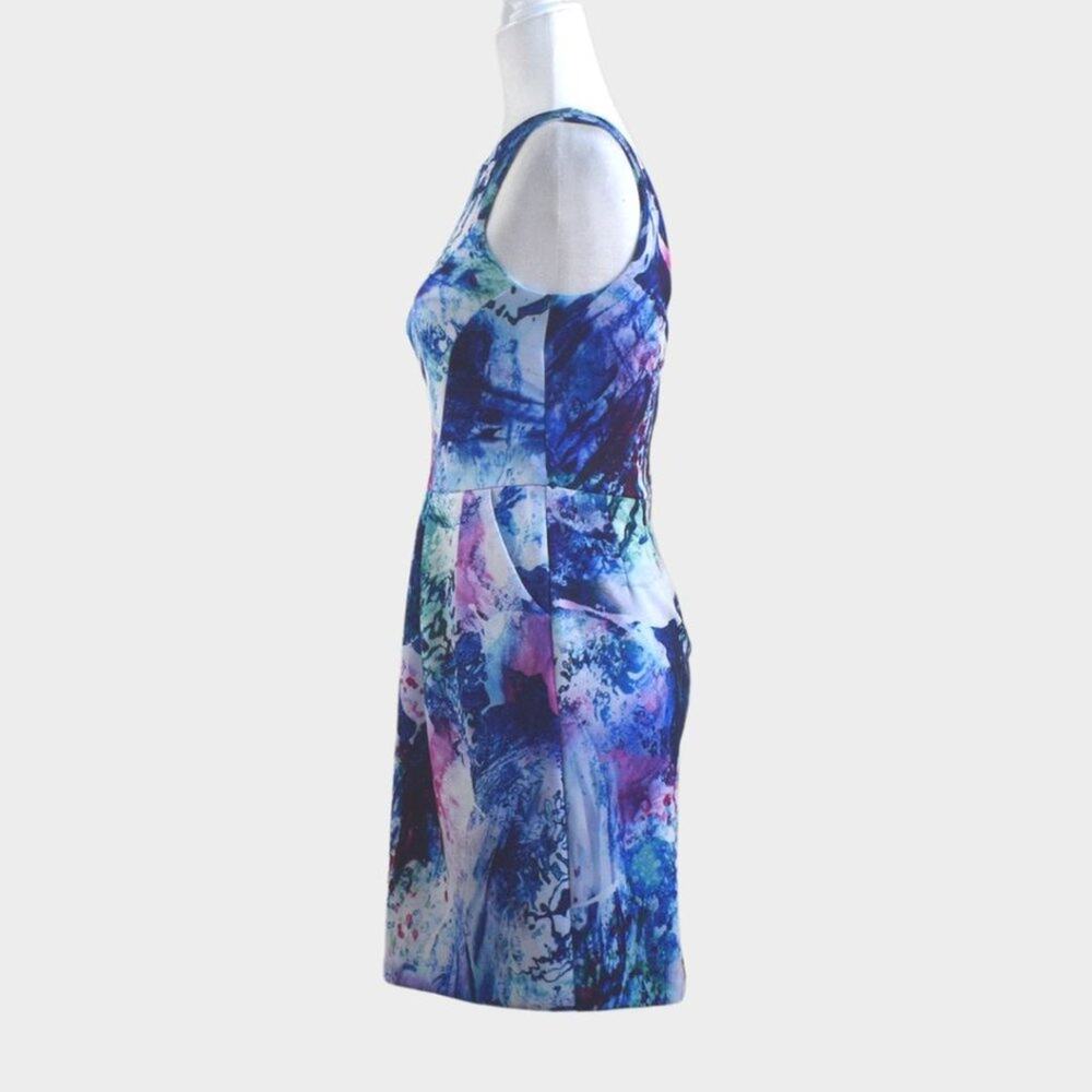 AMANDA UPRICHARD Reeves Dress Heritage Wash Abstract Watercolor Sheath XS - Picture 3 of 9